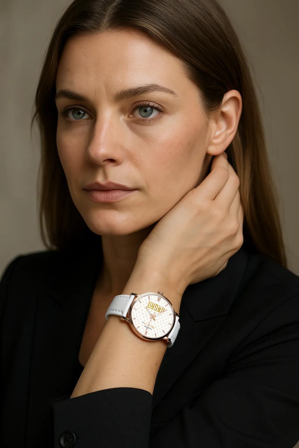 IVORYNN Automatic Watch (Rose Gold) White Leather
