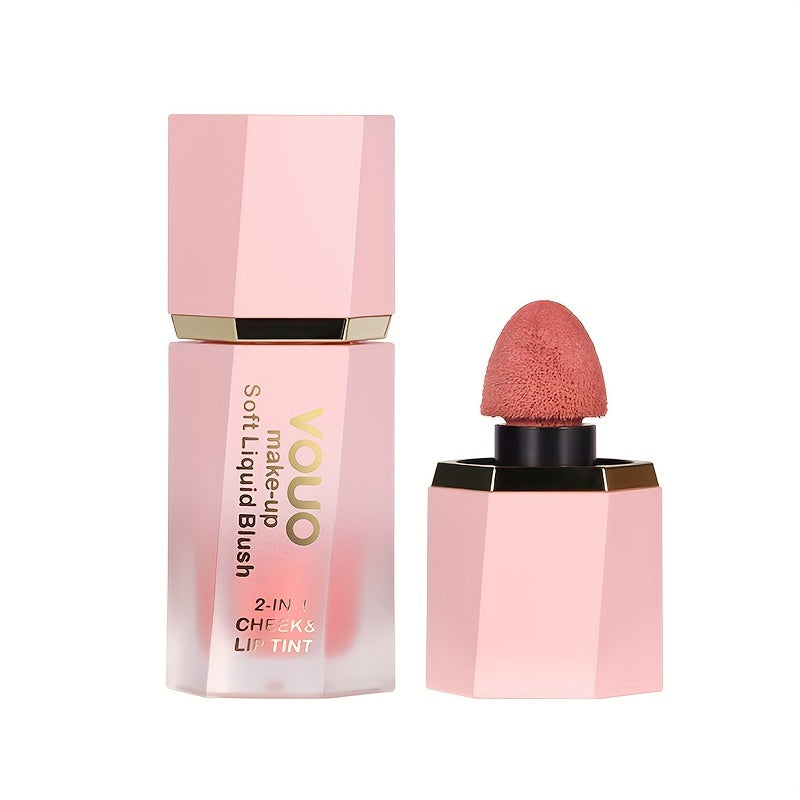 Matte Liquid Blush & Lip Tint With Sponge