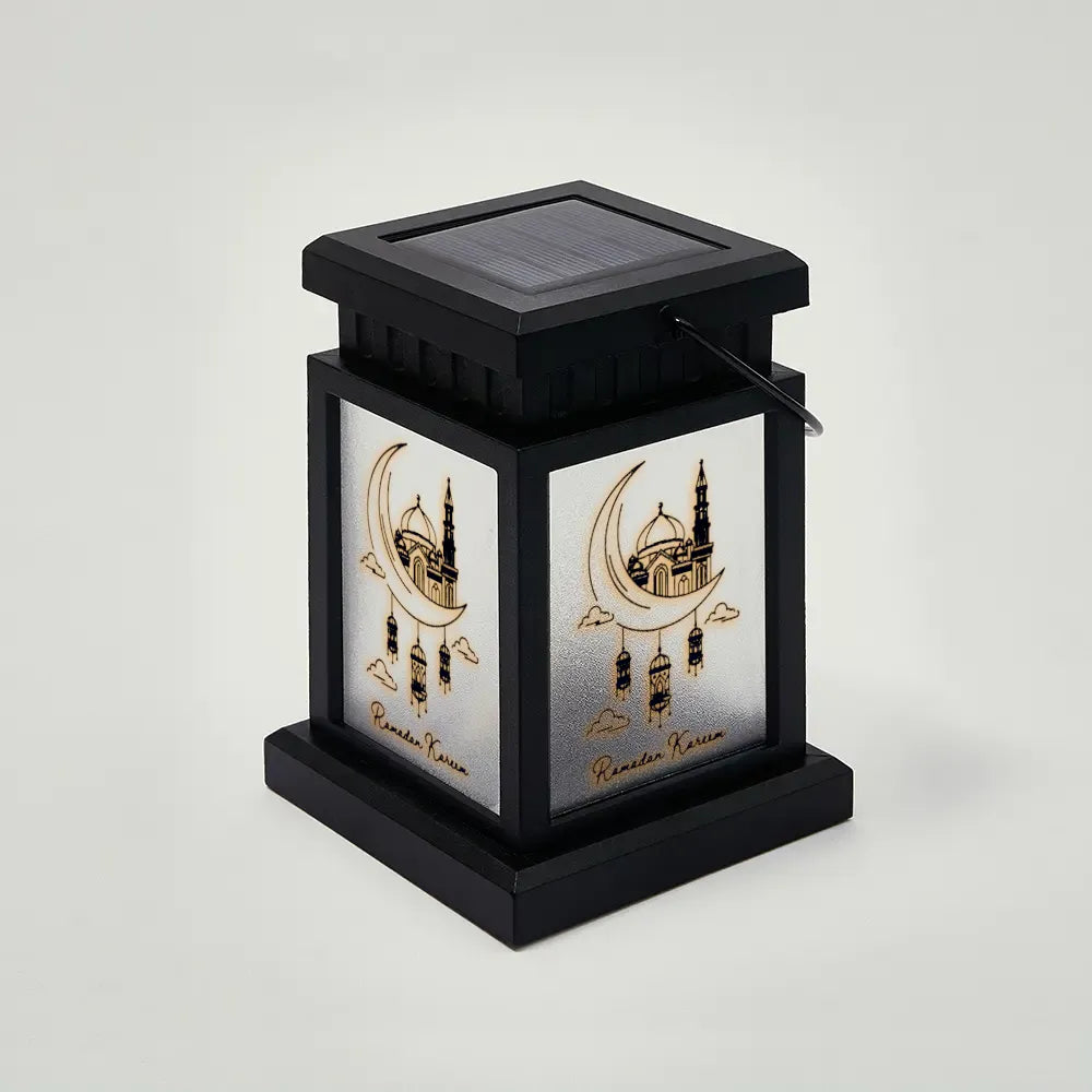 Ramadan Moon Solar Powered Square Lantern
