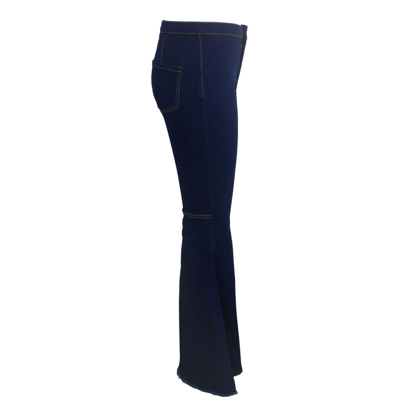 High-Waisted Slim Stretch Dark Blue Denim