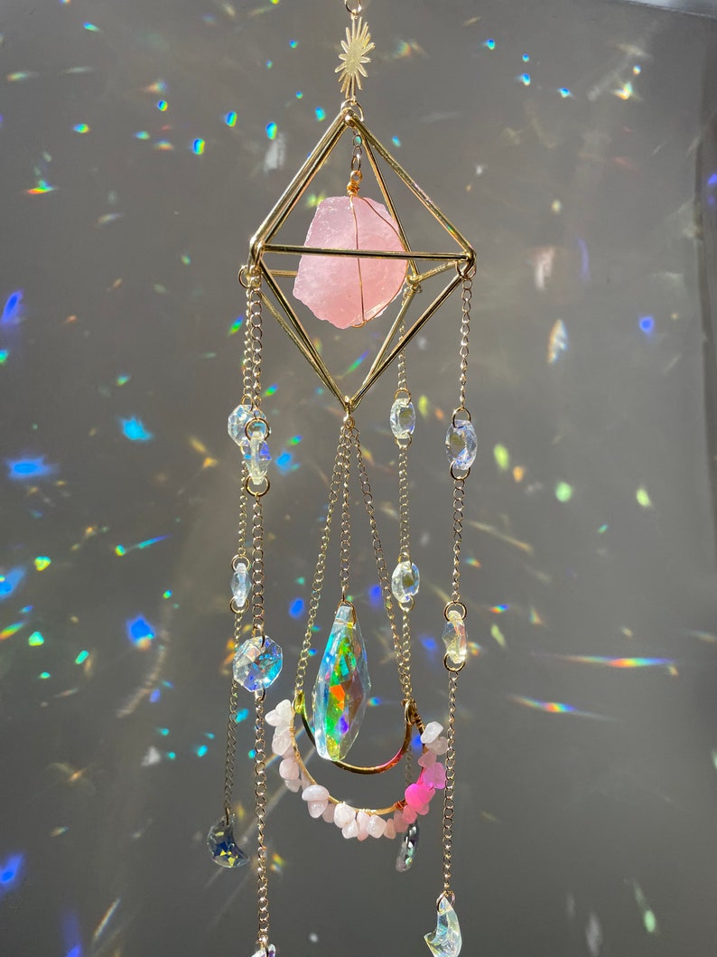 Crystal Hanging Sun Catcher Aurora Gem Prism