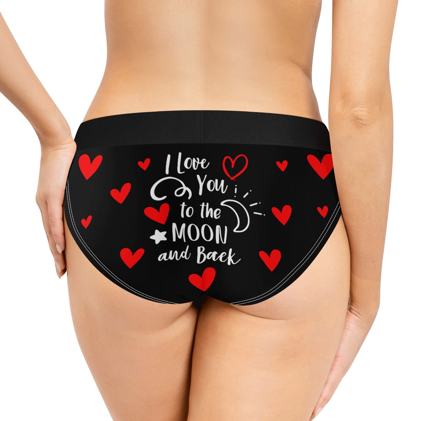 I Love you Womens Mid Waisted Briefs