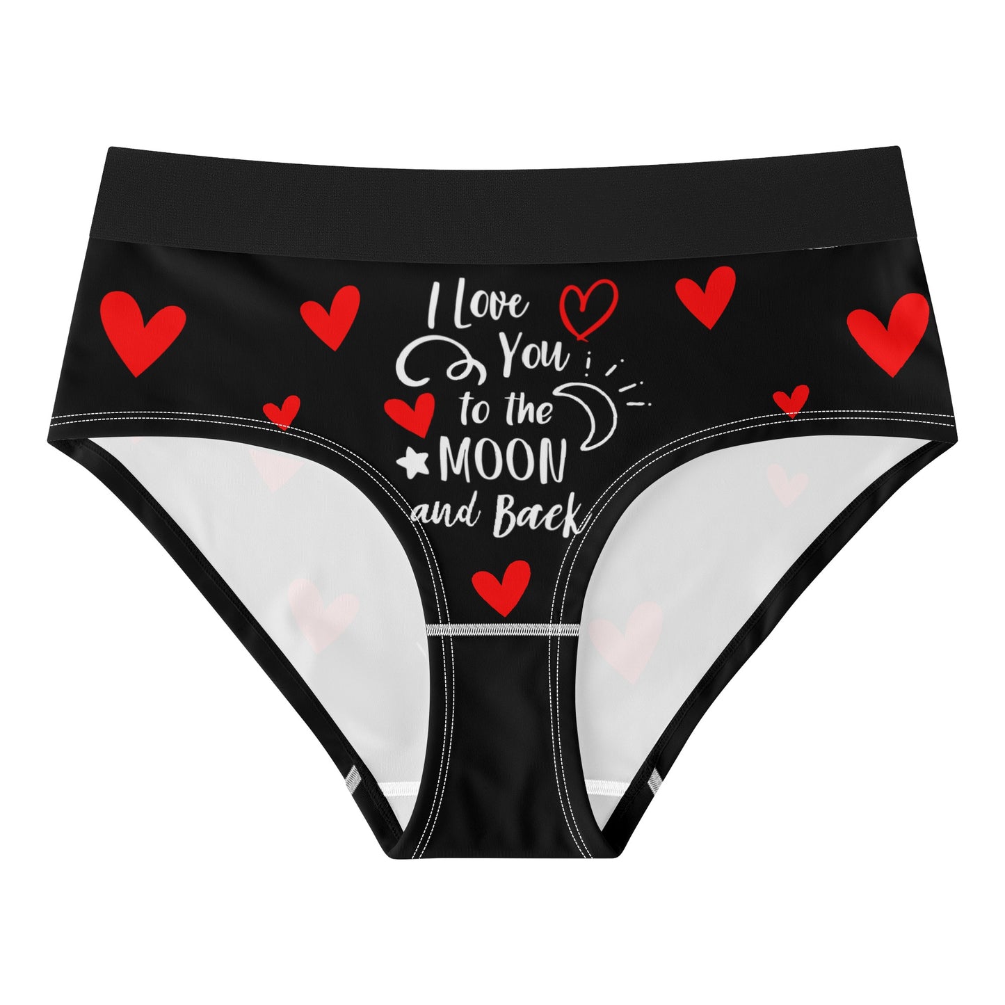 I Love you Womens Mid Waisted Briefs