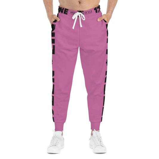 17een Line Unisex Pink Athletic Joggers - IVORYNN
