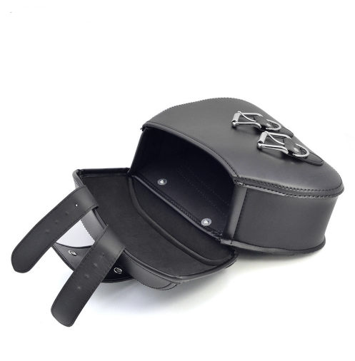 PU Leather Motorcycle Black Saddlebags