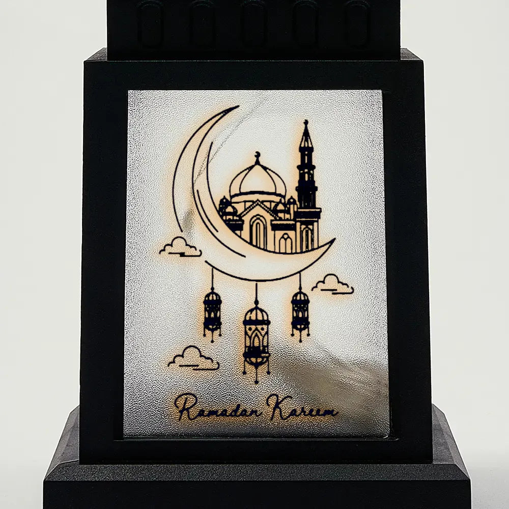Ramadan Moon Solar Powered Square Lantern