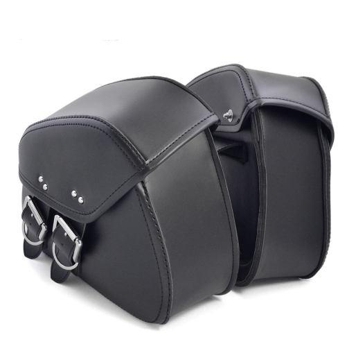 PU Leather Motorcycle Black Saddlebags