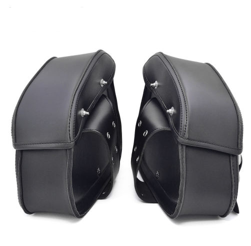 PU Leather Motorcycle Black Saddlebags