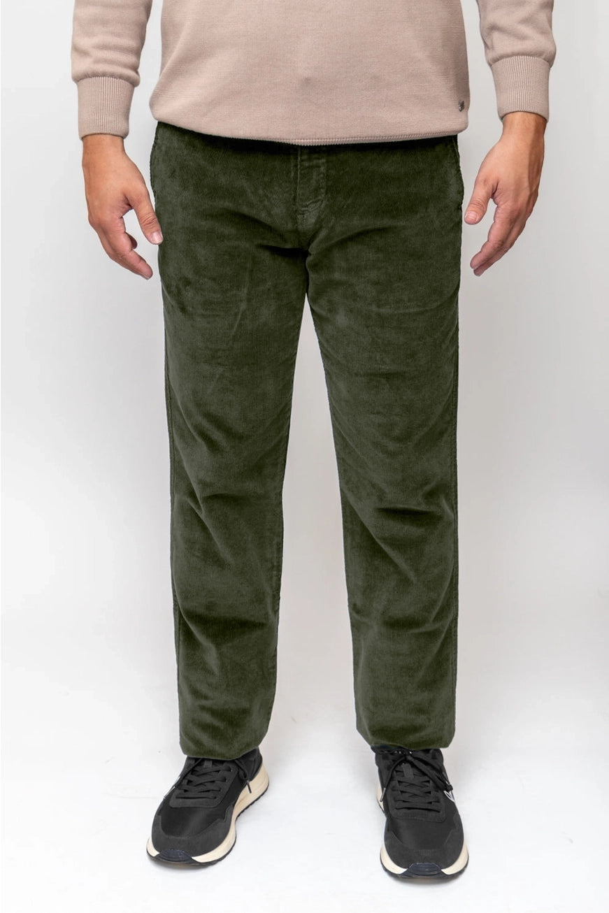 Soft Stretch Classic Hunting Green Corduroy Pants