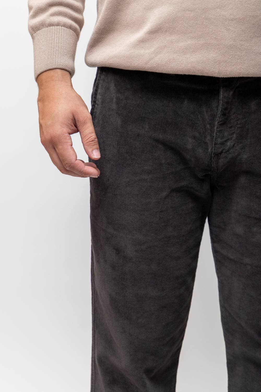Men's Premium Chocolate Brown Corduroy Pants: Comfortable Stretch Cotton, Classic Fit