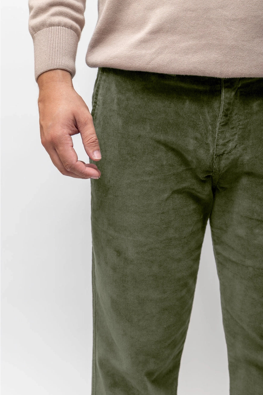 Soft Stretch Classic Hunting Green Corduroy Pants