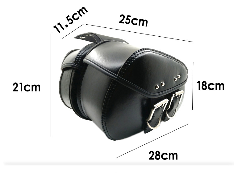 PU Leather Motorcycle Black Saddlebags