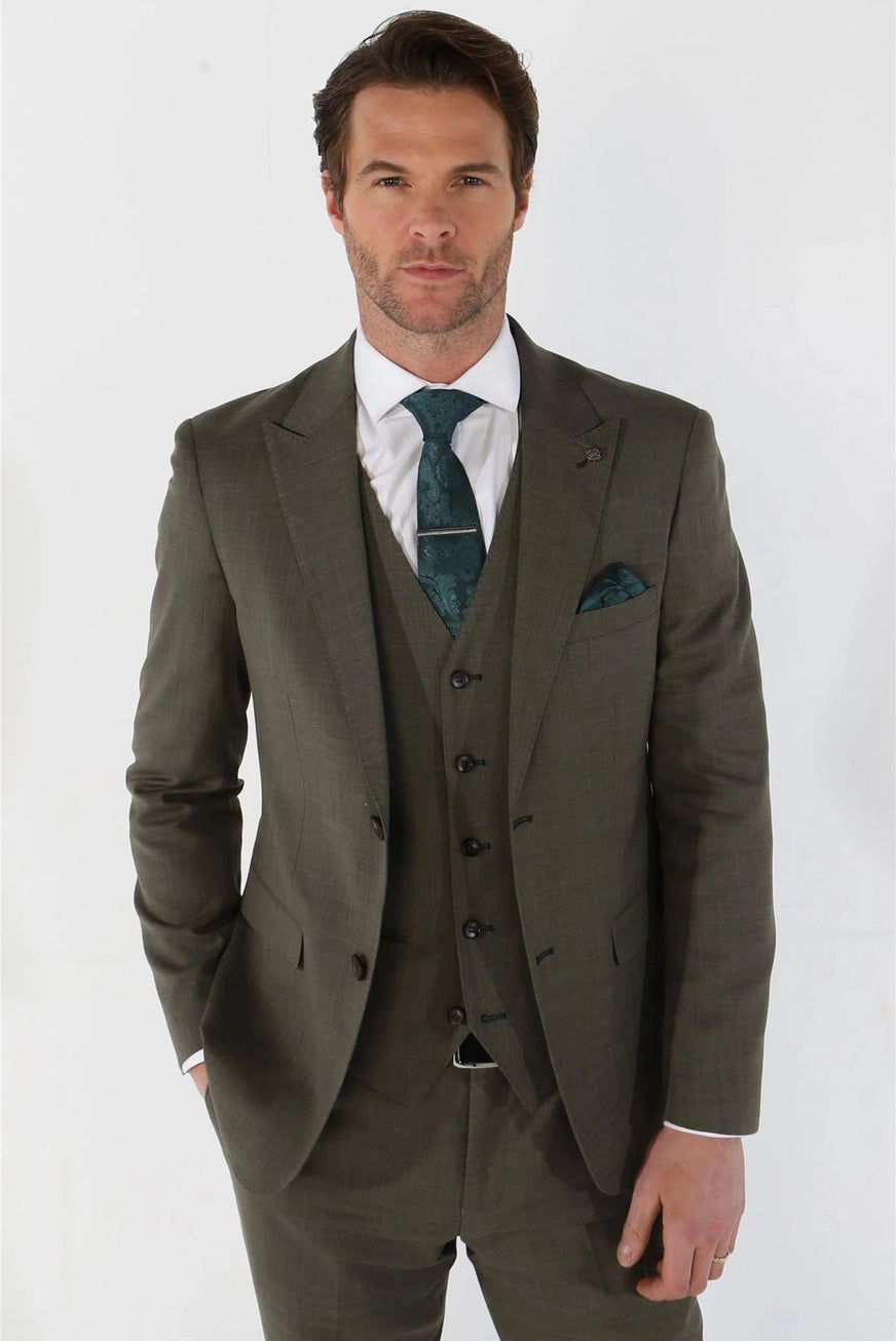 3 Piece Summer Wedding Fit Wenge Suit