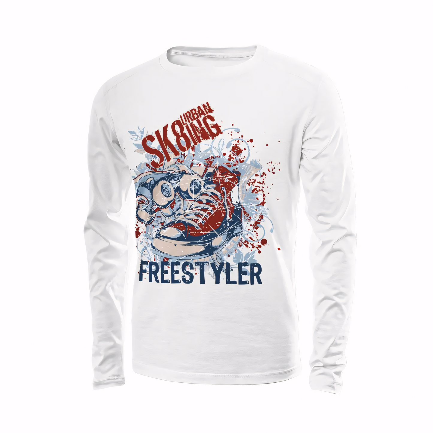 SK8 Urban King Highweight Cotton White Sweatshirt
