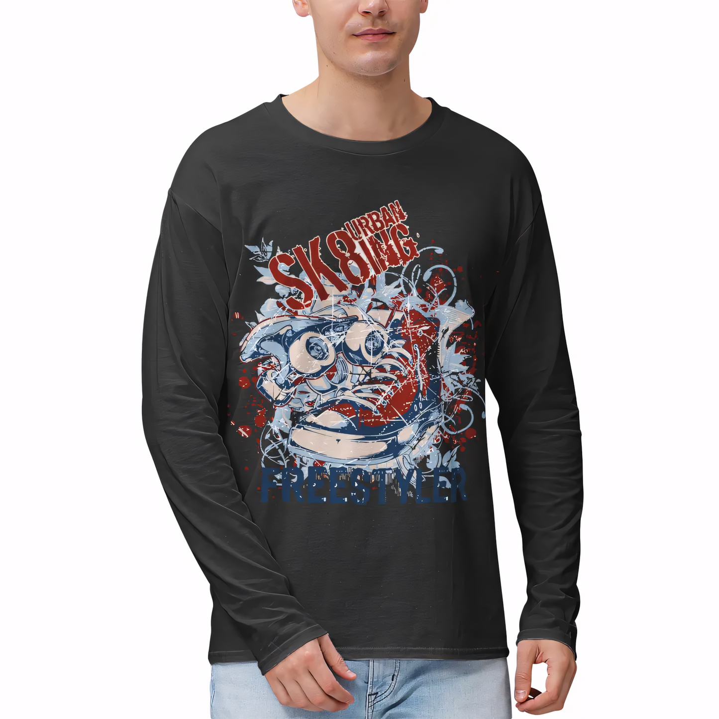SK8 Urban King Highweight Cotton Black Sweatshirt