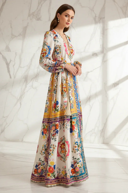 لقطة ثلاثة أرباع للفستان