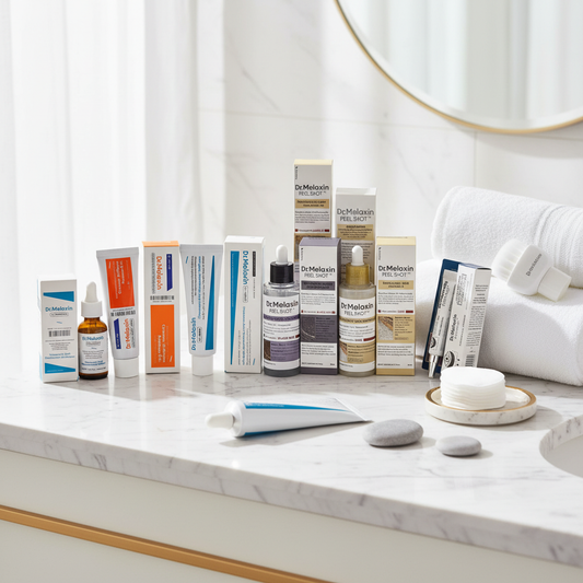 منتجات العناية بالبشرة في حمام فاخر