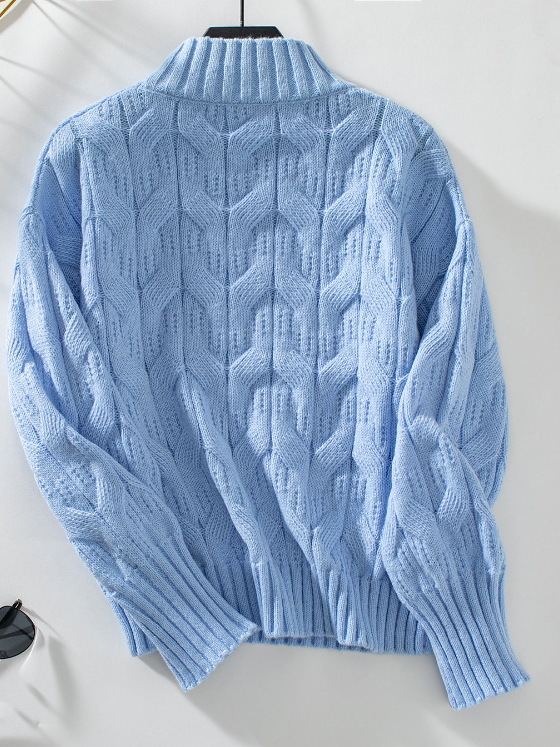 Knitted Mock Neck Long Sleeve Sweater