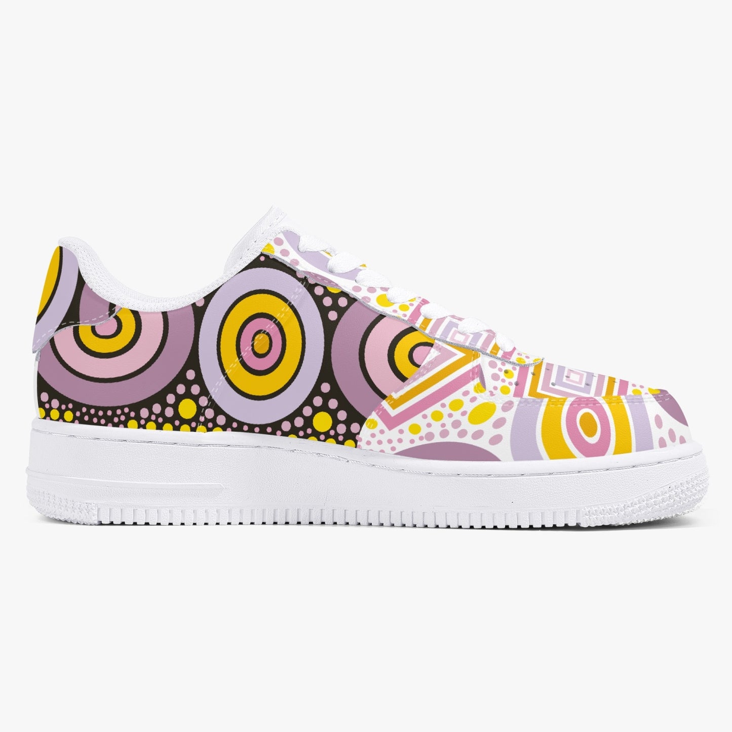 Top Leather Sports Women Sneakers - Colorful
