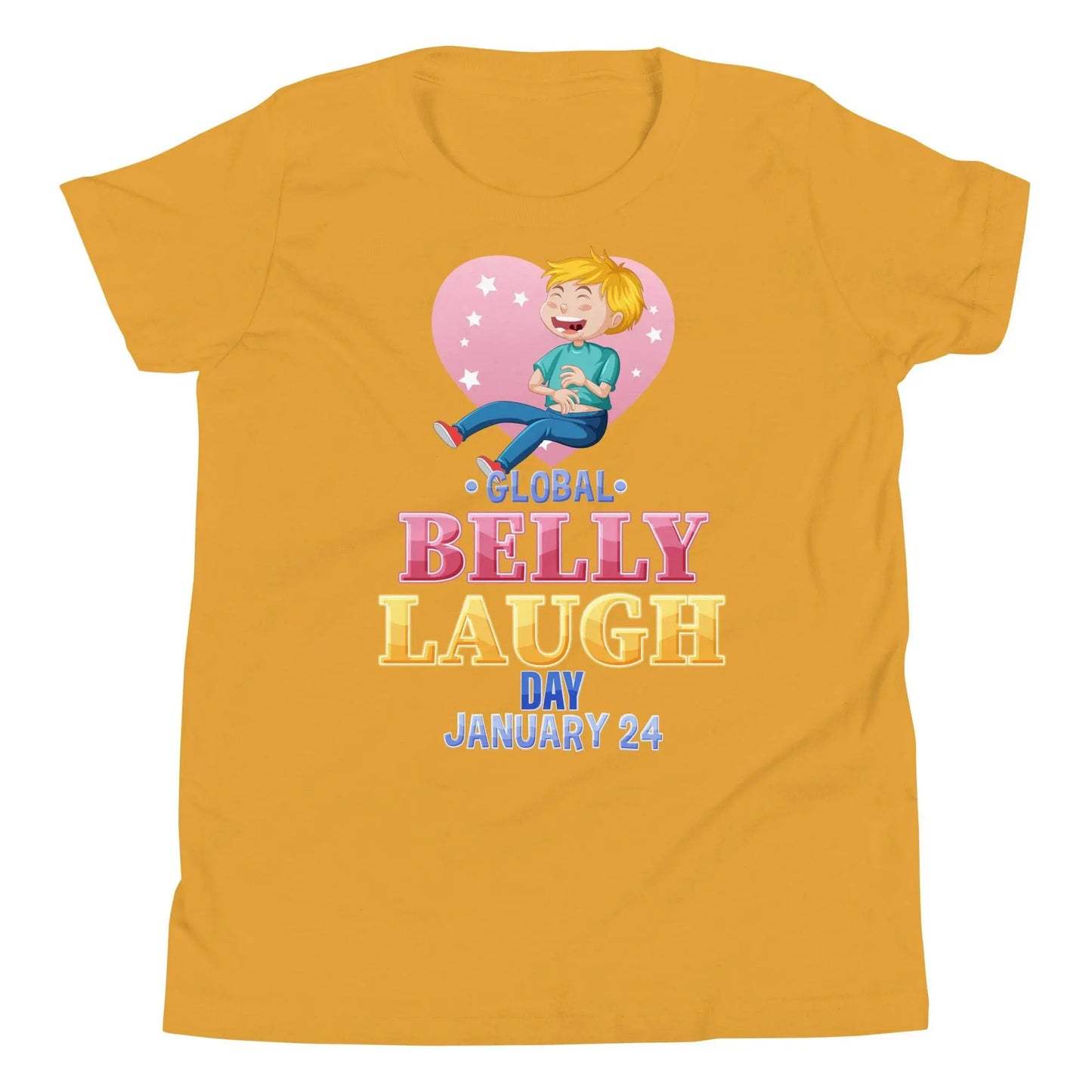 Belly Laugh Youth Short Sleeve Yellow's T-Shirt - IVORYNN