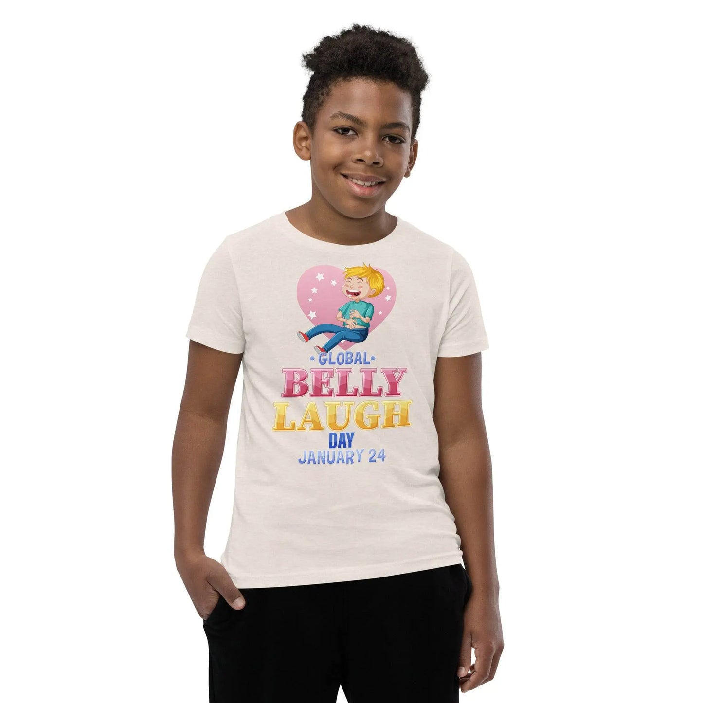 Belly Laugh Youth Short Sleeve Yellow's T-Shirt - IVORYNN