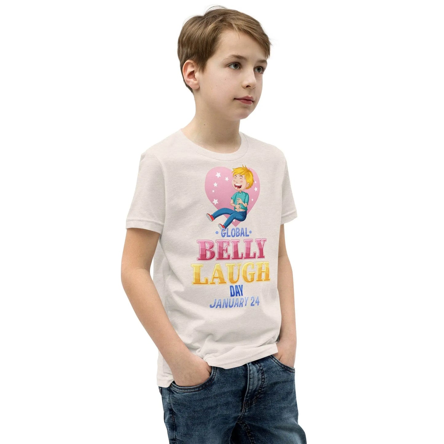 Belly Laugh Youth Short Sleeve Yellow's T-Shirt - IVORYNN