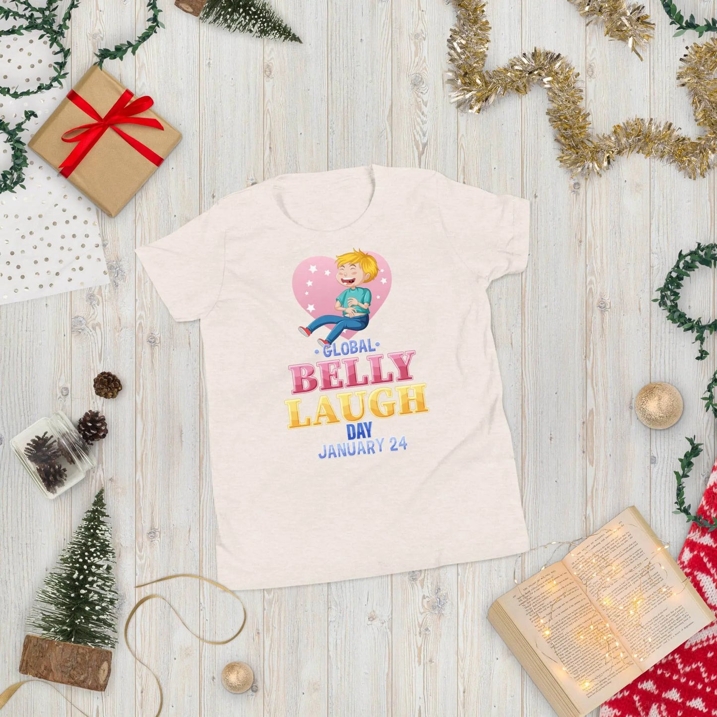 Belly Laugh Youth Short Sleeve Yellow's T-Shirt - IVORYNN
