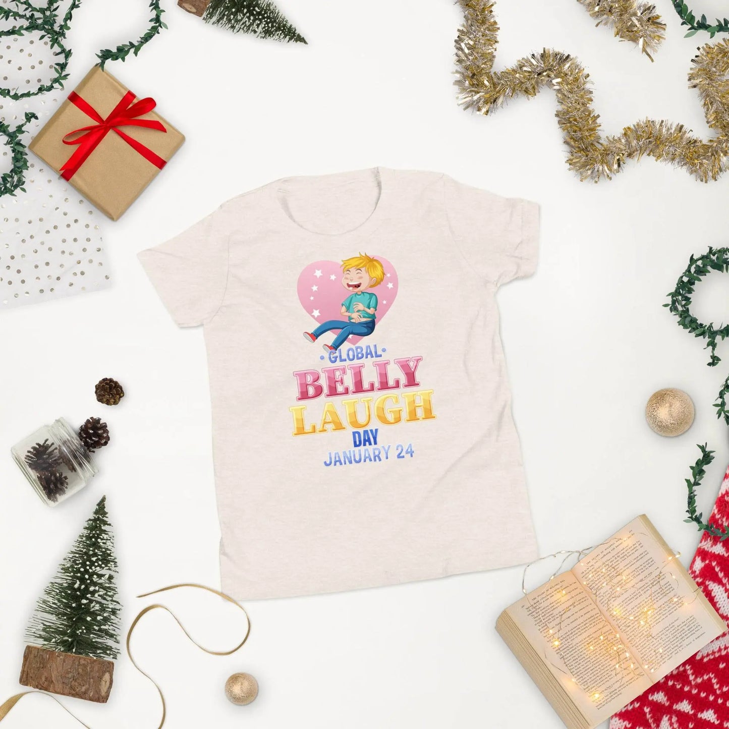 Belly Laugh Youth Short Sleeve Yellow's T-Shirt - IVORYNN