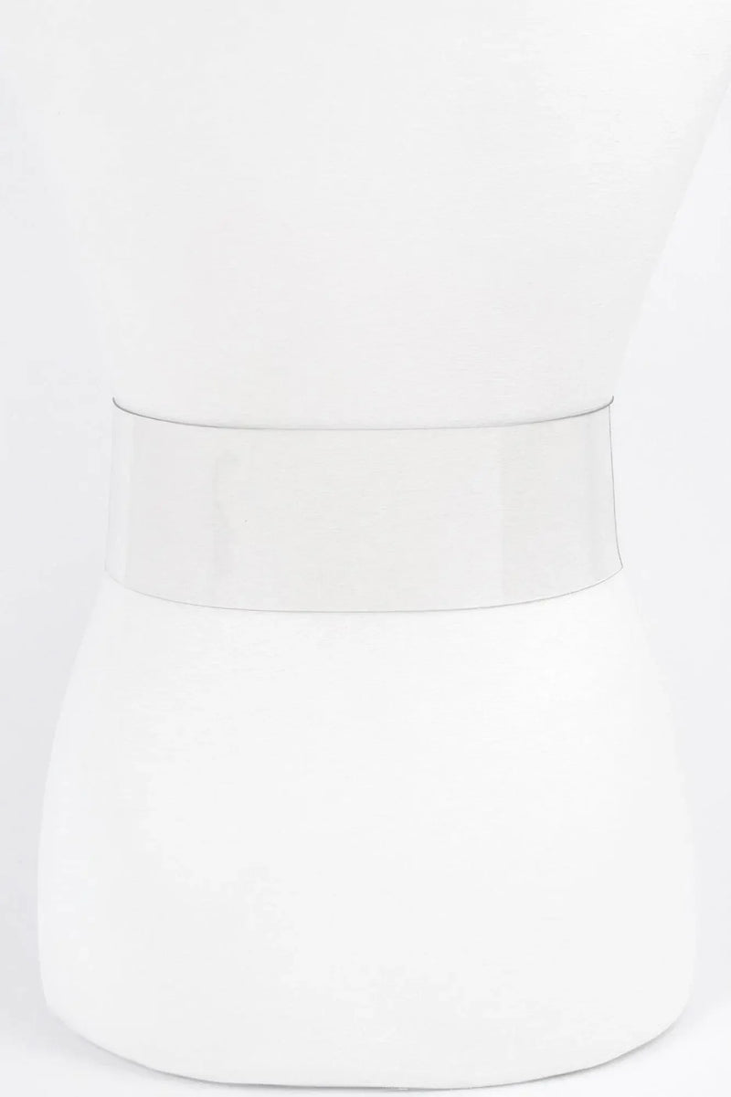 Big Vintage Round Metal Buckle Clear Plussize Belt - IVORYNN