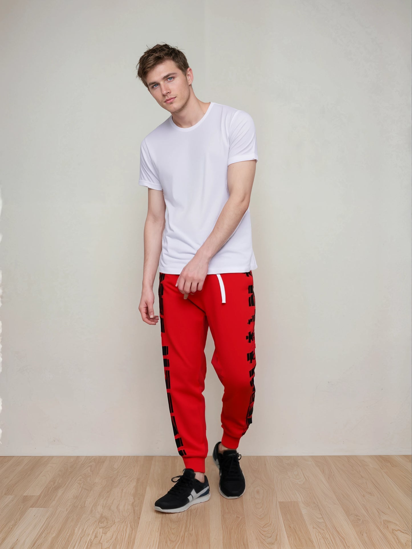 17een Line Unisex Red Athletic Joggers