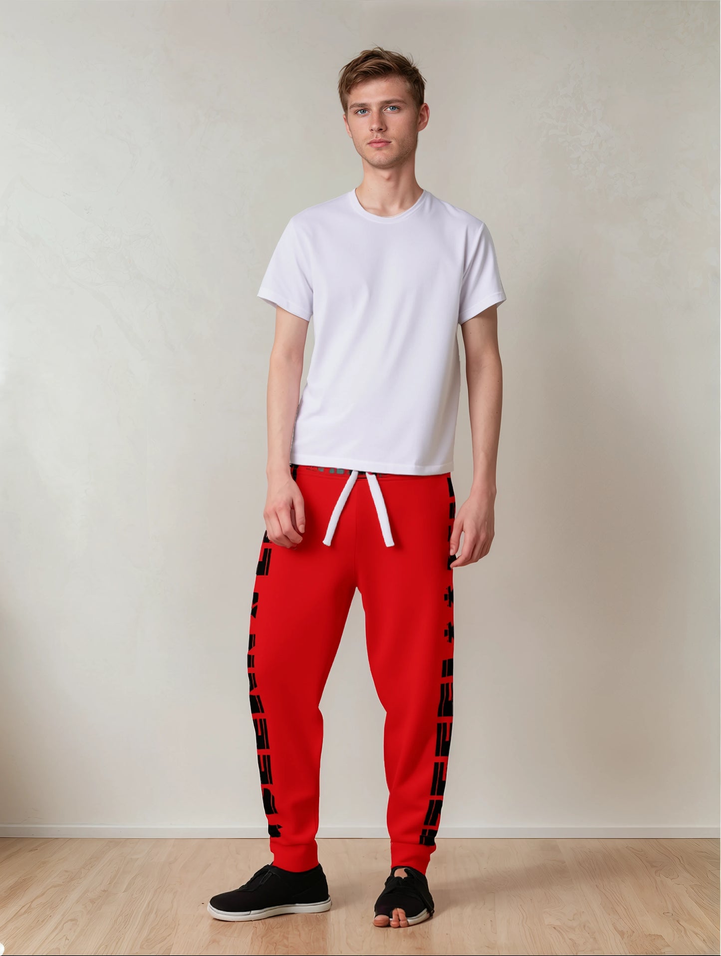 17een Line Unisex Red Athletic Joggers