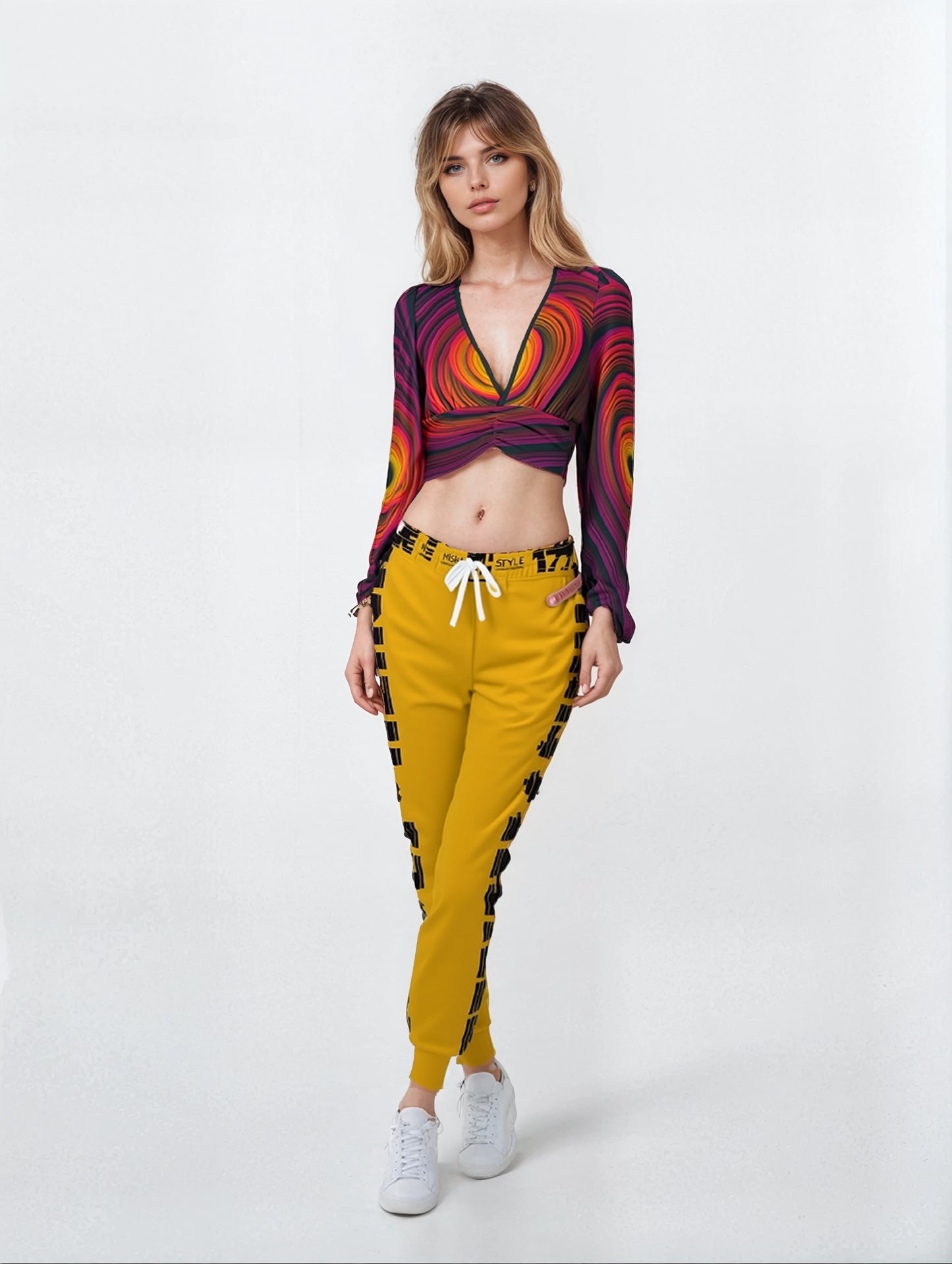 17een Line Unisex Yellow Athletic Joggers