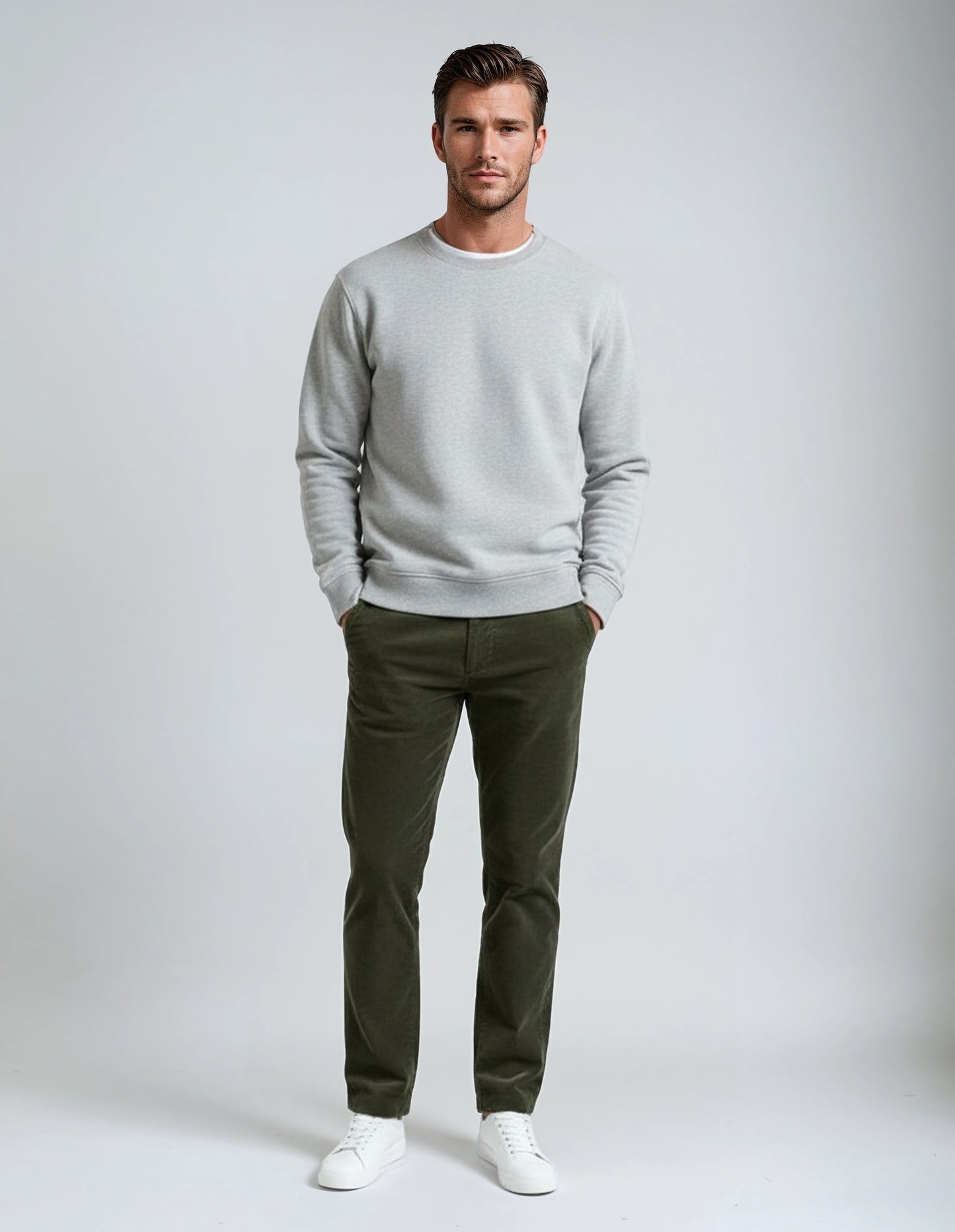 Soft Stretch Classic Hunting Green Corduroy Pants