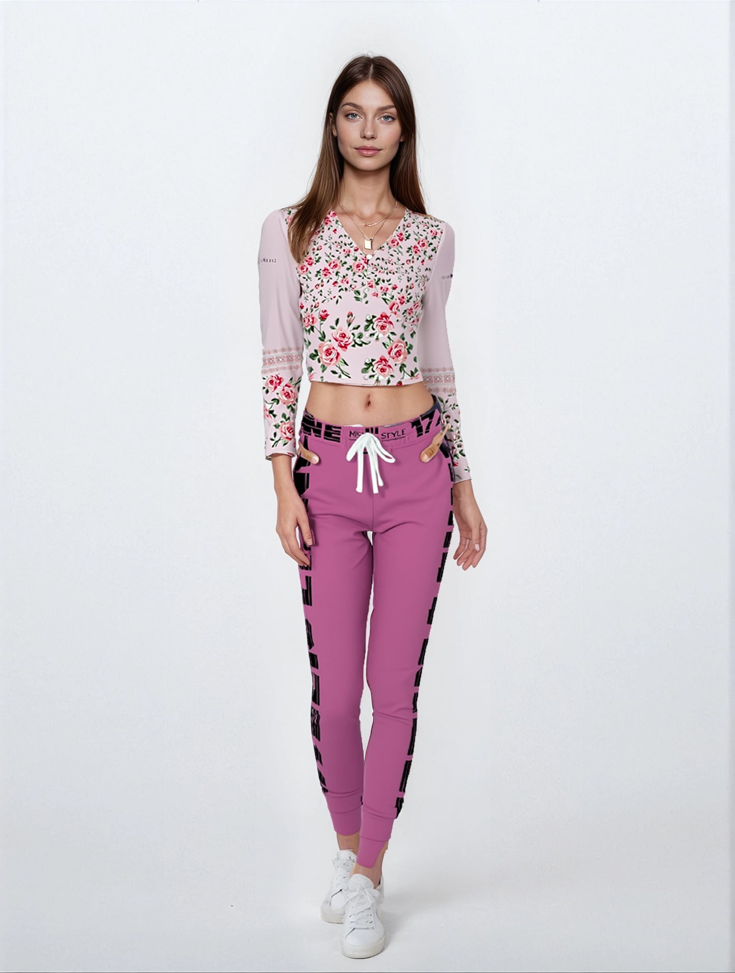 17een Line Unisex Pink Athletic Joggers