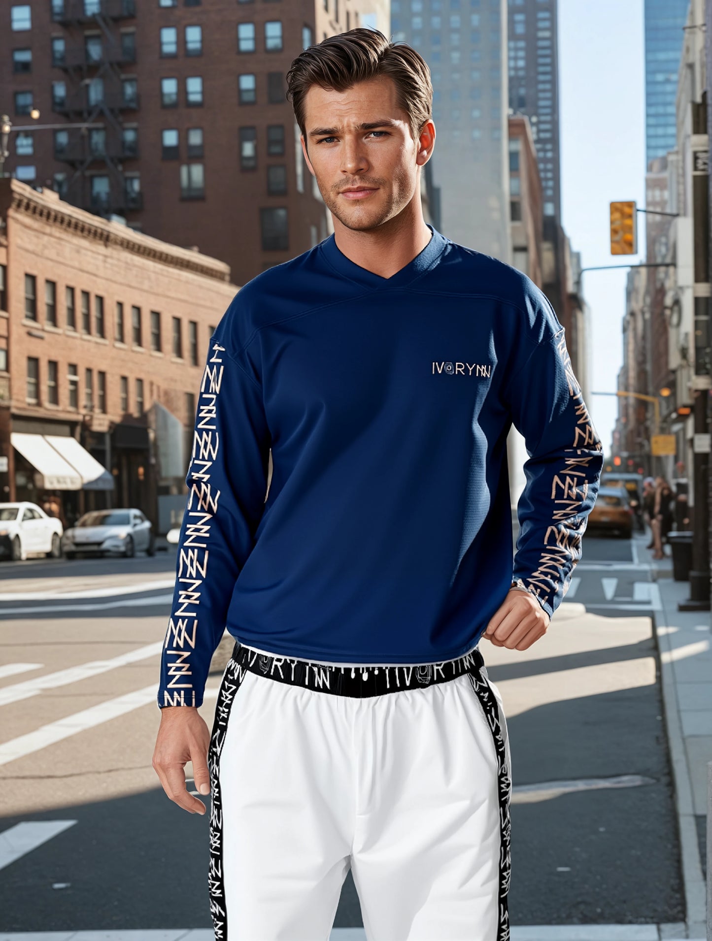 IVORYNN Men Comfortable Luxuy Whie Track Pants