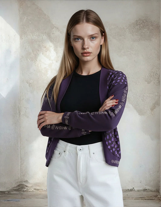 Halloween Ghost Drop Shoulder Knitted Eerie Black Cardigan