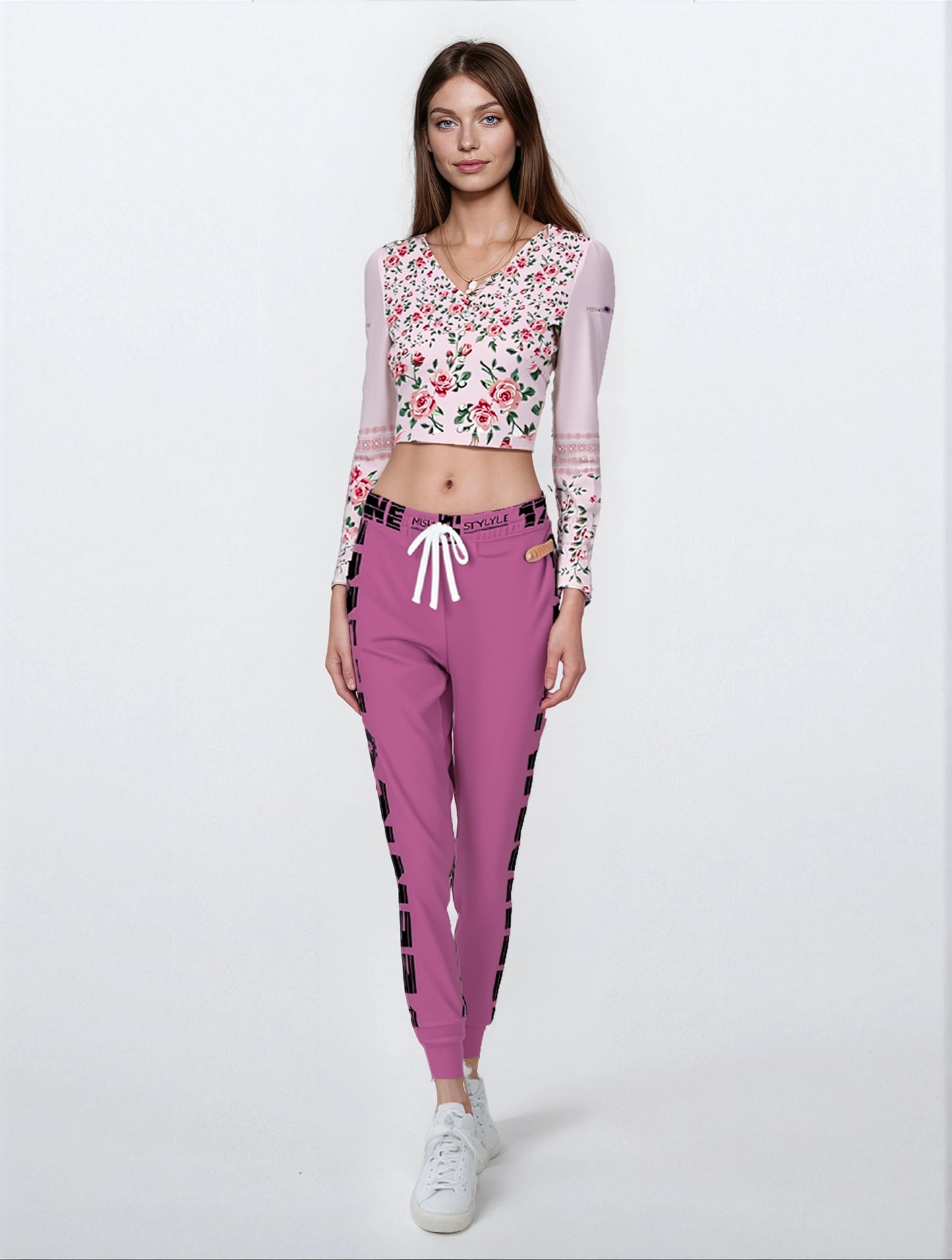 17een Line Unisex Pink Athletic Joggers