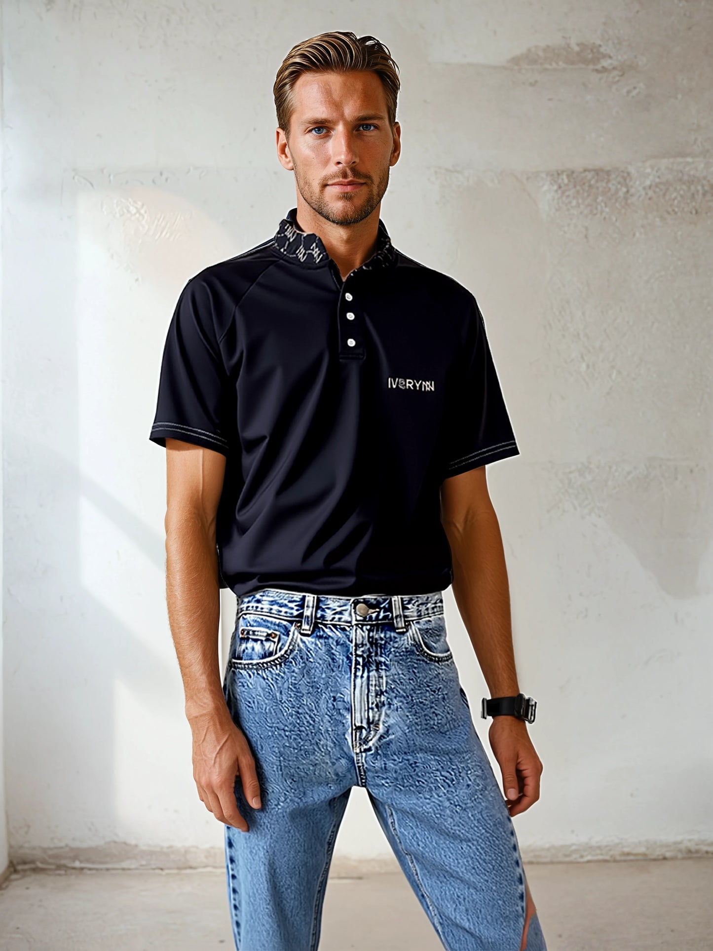 Button Up Golf Tennis Casual Business Polo Shirts