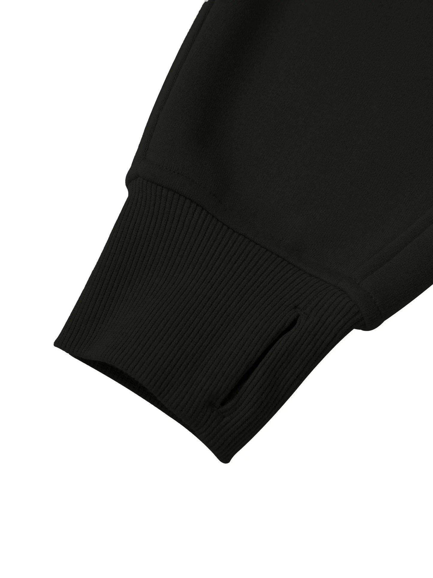 COWT Cropped Zip-Through Black Sweatshirt - IVORYNN