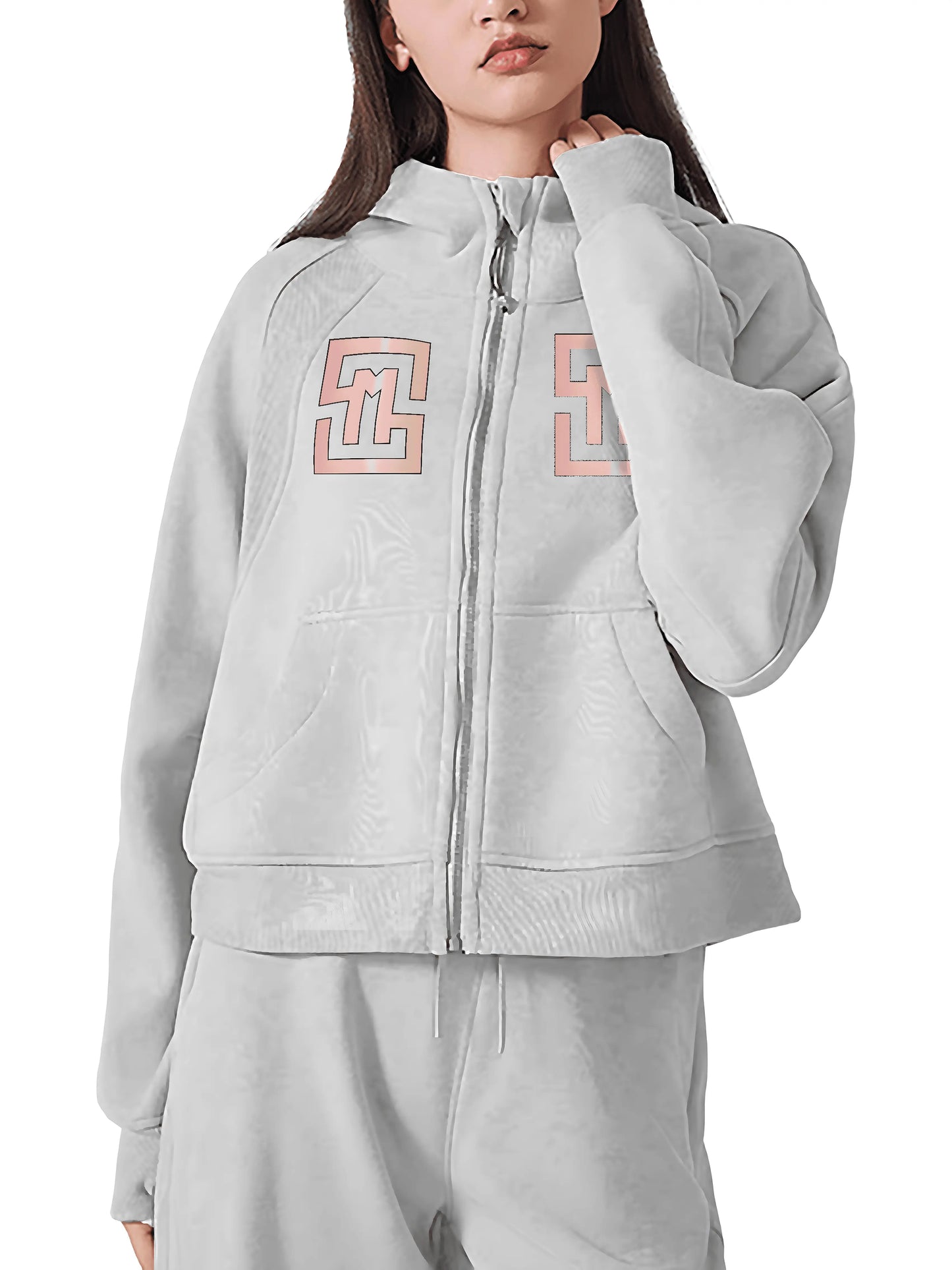 COWT Cropped Zip-Through Sweatshirt - IVORYNN