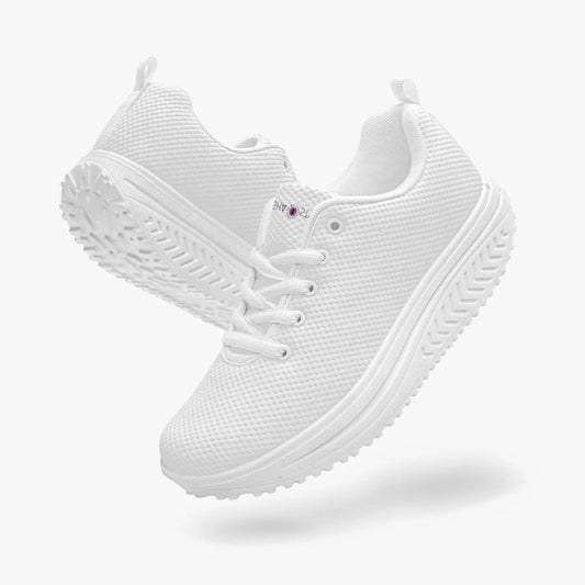 Casual Women’s Mesh Rocking Shoes - White - IVORYNN