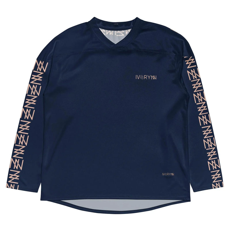 Comfortable Navy hockey fan Sports jersey - IVORYNN