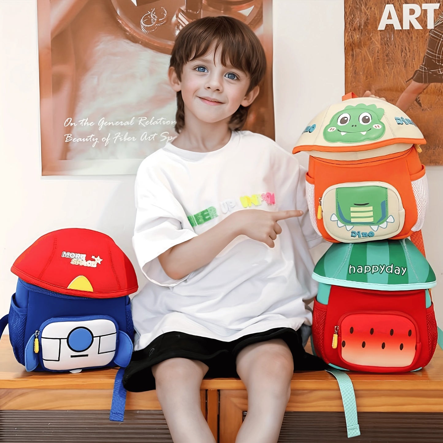 Cute Cartoon Lightweight Anti Loss Backpack - IVORYNN