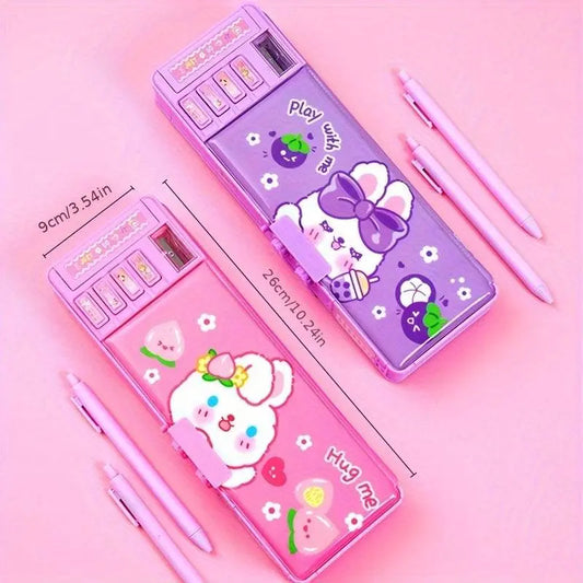 Cute Stationery Box Double Layer Pencil Case - IVORYNN