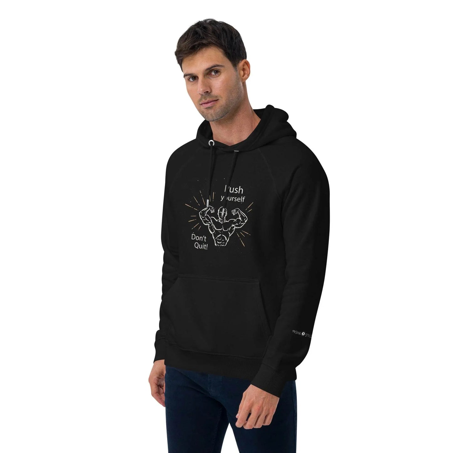 Don't Quit eco raglan Men hoodie - IVORYNN