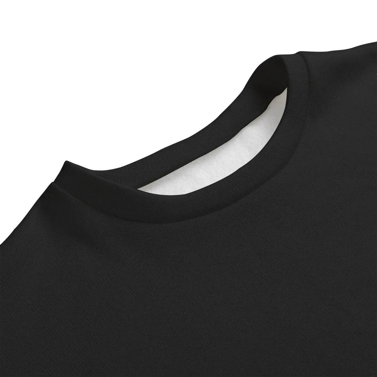 Drop-shoulder Knitted Fleece Black Sweater - IVORYNN