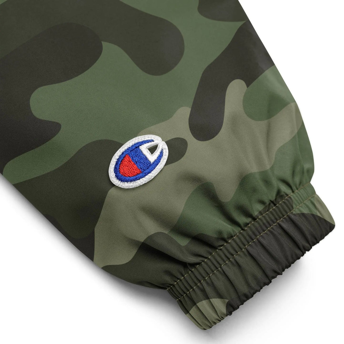 Embroidered Champion Packable Women Jacket - Army - IVORYNN