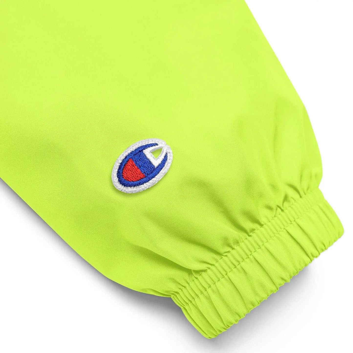 Embroidered Champion Packable Women Jacket - Neon - IVORYNN