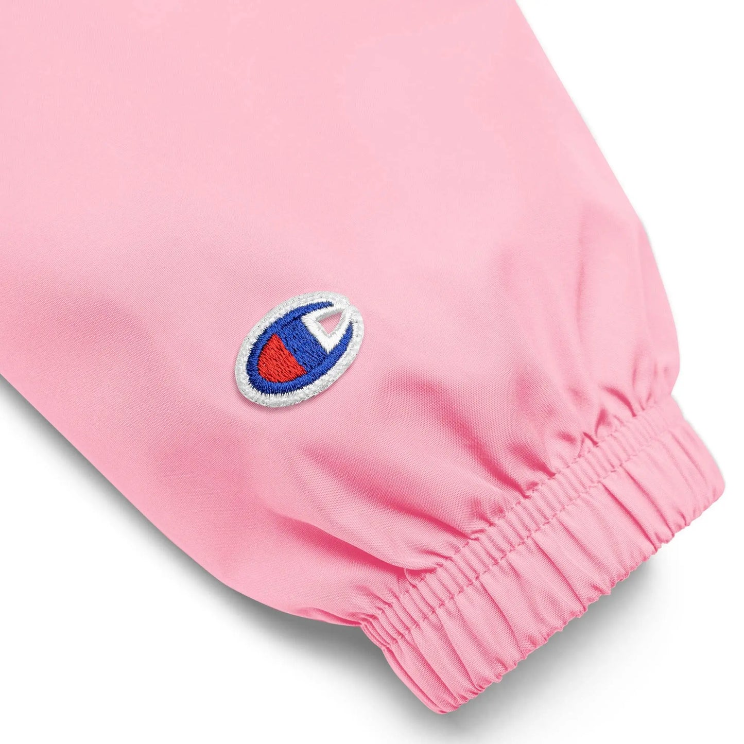 Embroidered Champion Packable Women Jacket - Pink - IVORYNN