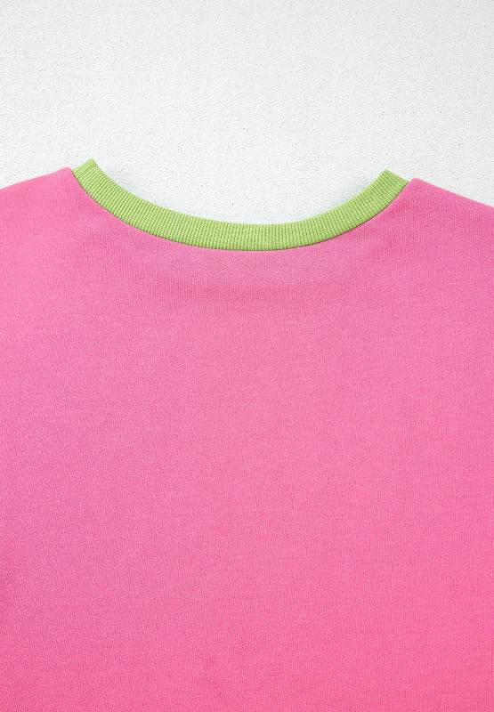 Exposed Seam Color Block Long Sleeve Sweatshirt - IVORYNN